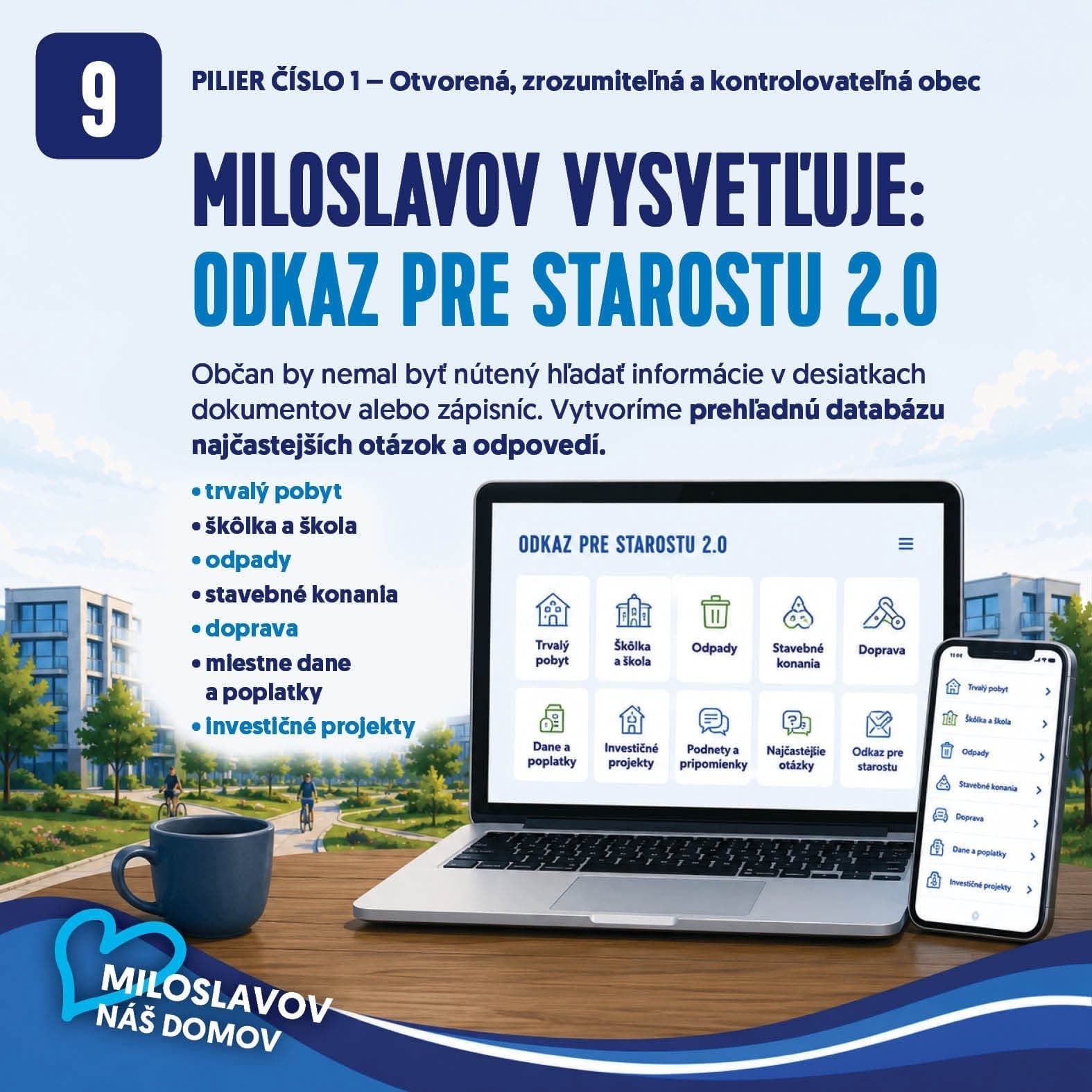 Karta: Miloslavov vysvetľuje: Odkaz pre starostu 2.0
