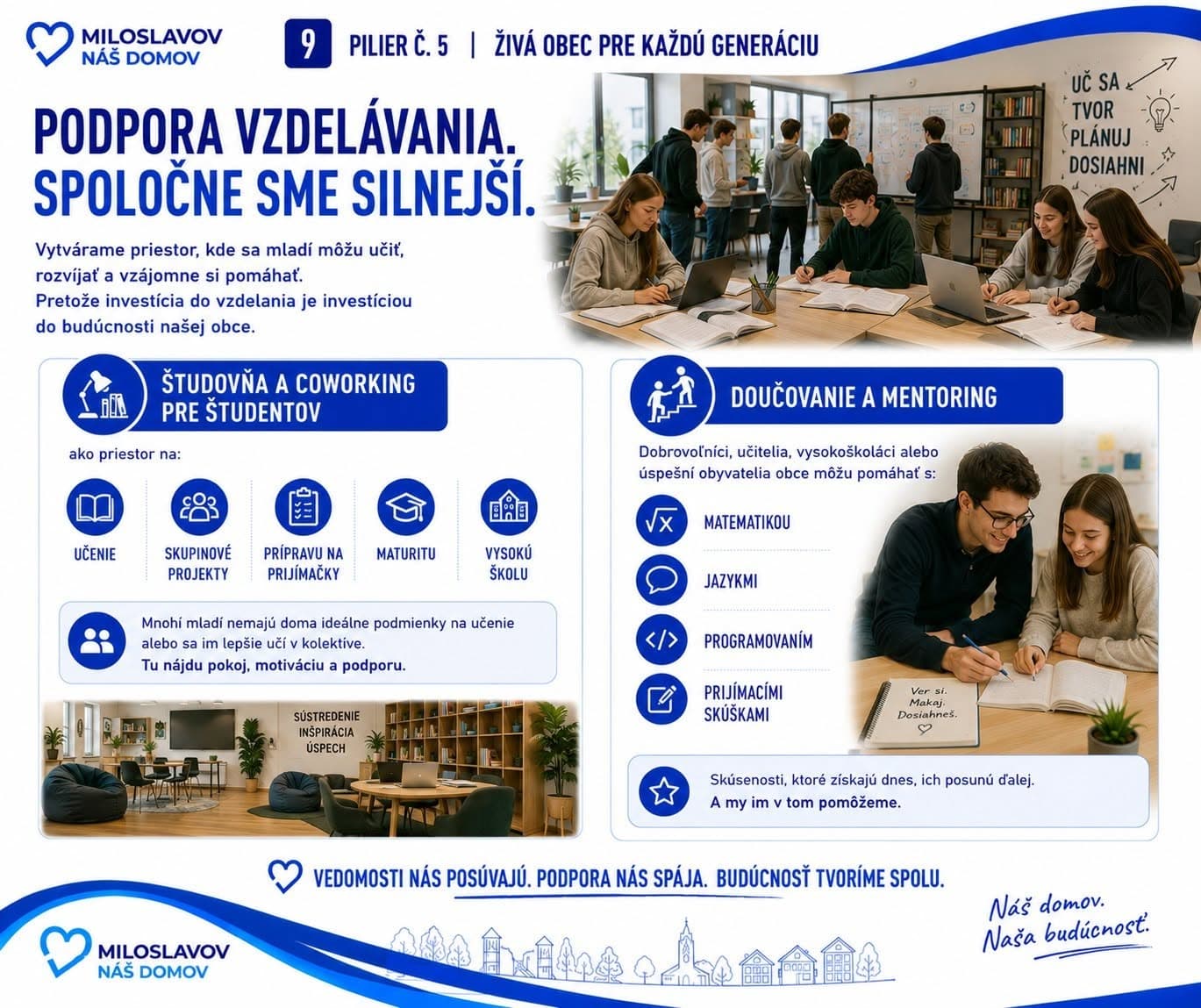 Karta: Podpora vzdelávania. Spoločne sme silnejší.